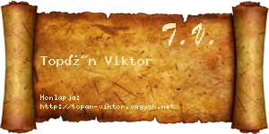 Topán Viktor névjegykártya